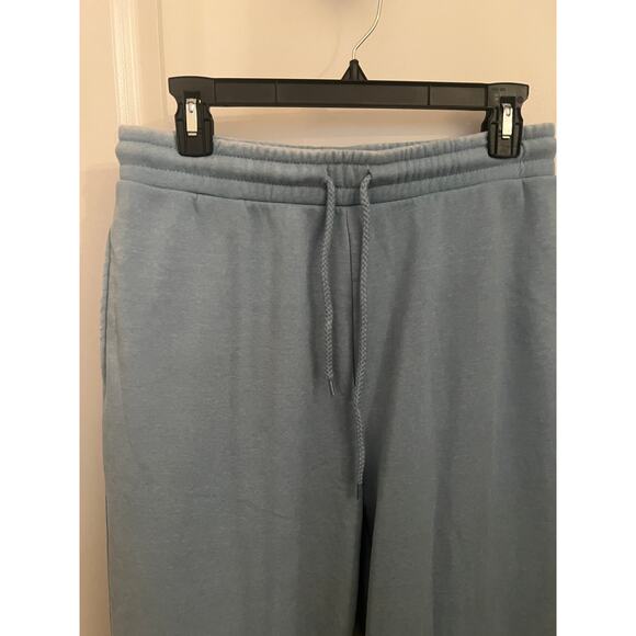Reflex Blue Drawcord Wide Leg Sweatpants Pockets M School Academia Sporty Lounge - Picture 5 of 9
